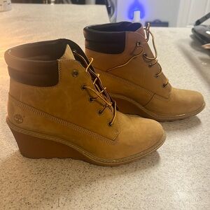 Timberland Wedge Heeled Boots Size 8.5 US